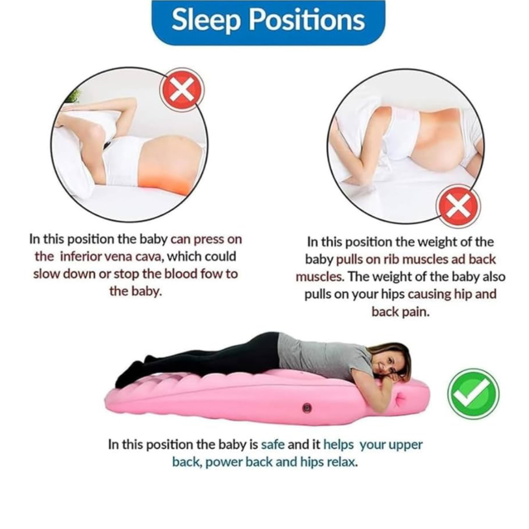 ComfortBloom Almohada Inflable Para Embarazadas